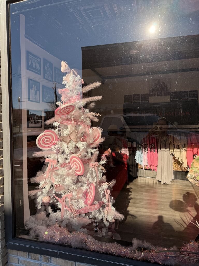 The Dance Connection holiday window display