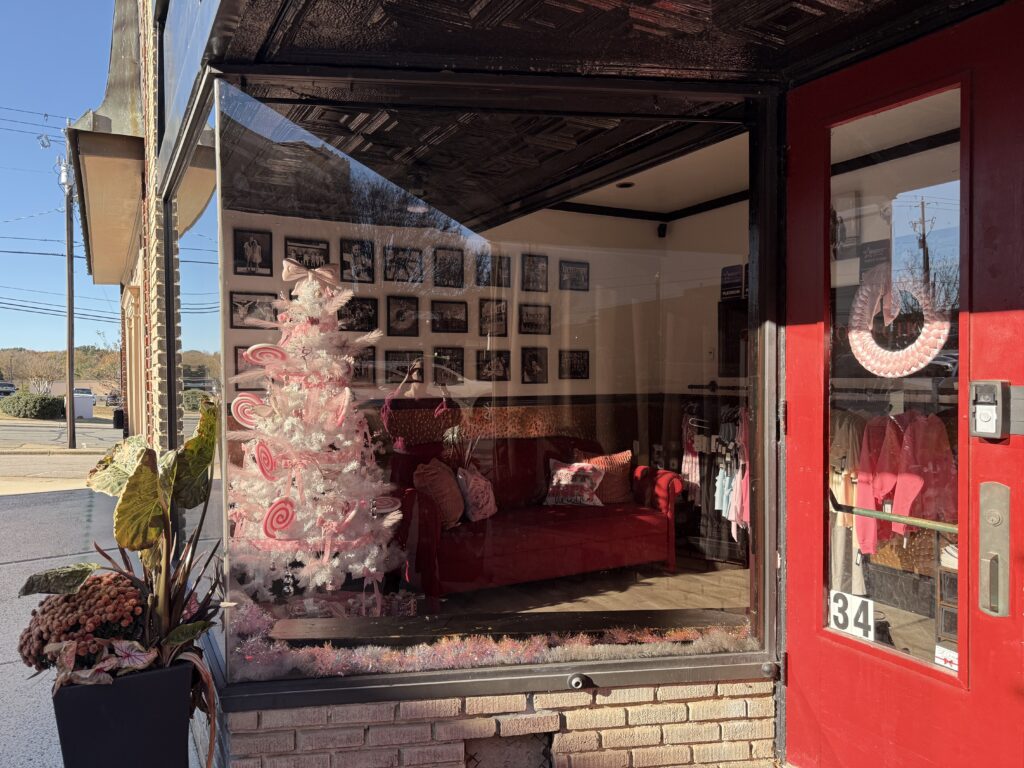 The Dance Connection holiday window display