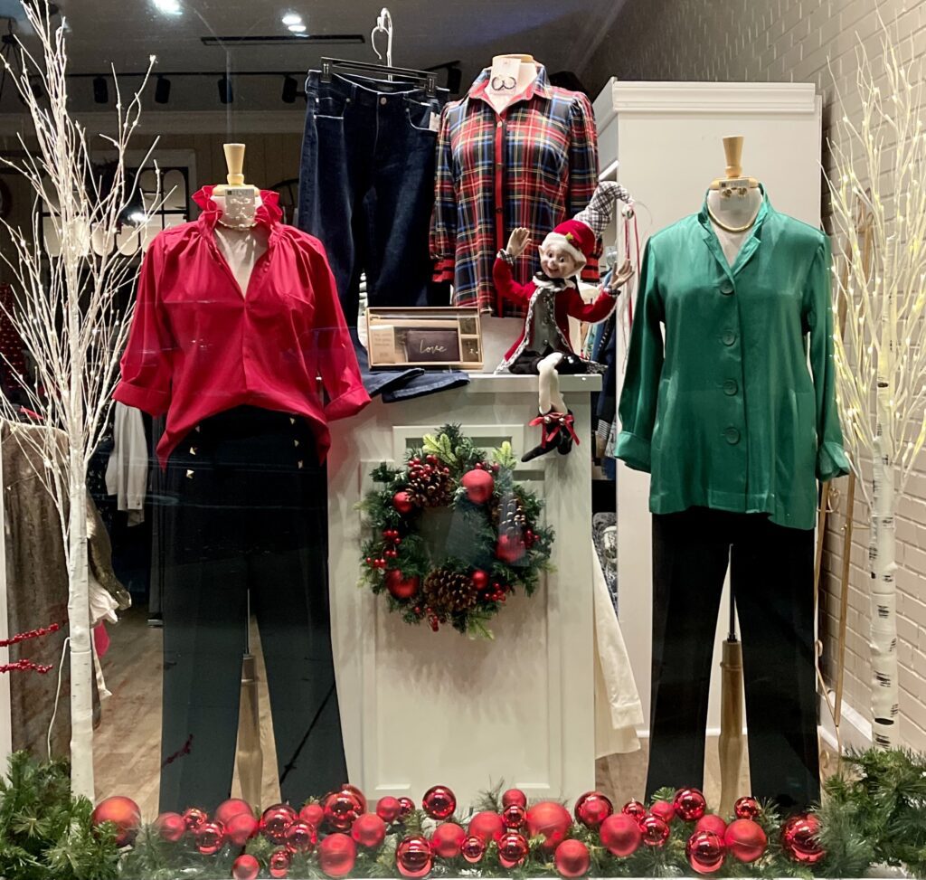 Russell's Ltd Boutique holiday window display